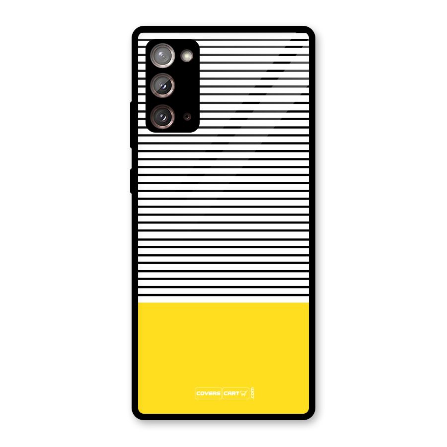 Bright Yellow Stripes Glass Back Case for Galaxy Note 20
