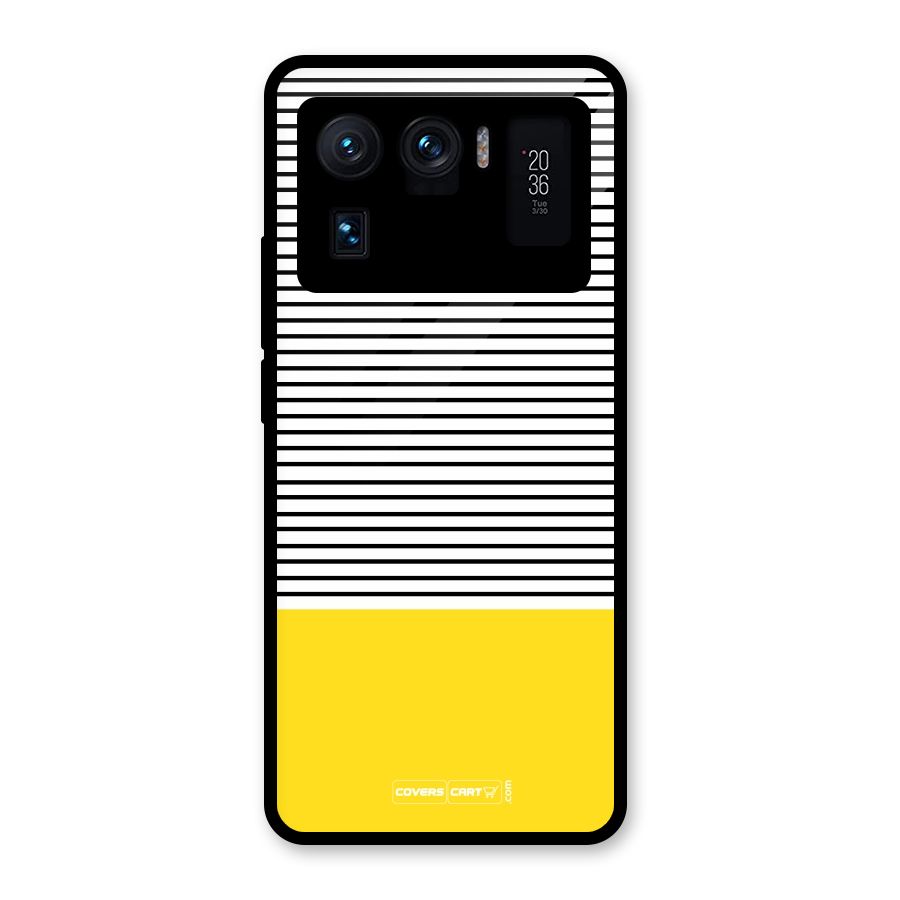 Bright Yellow Stripes Glass Back Case for Mi 11 Ultra