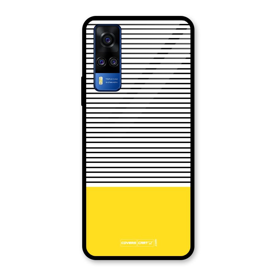Bright Yellow Stripes Glass Back Case for Vivo Y31