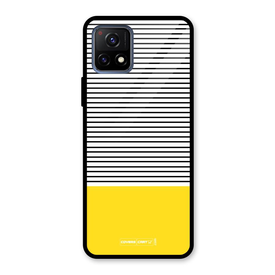 Bright Yellow Stripes Glass Back Case for Vivo Y72 5G
