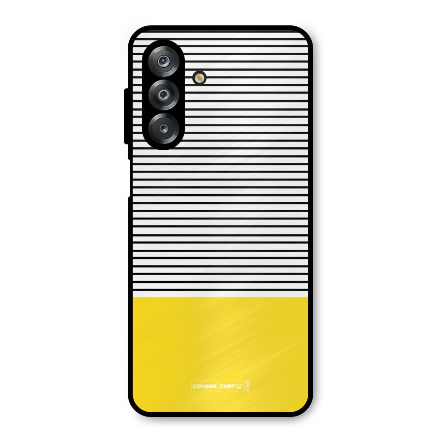 Bright Yellow Stripes Metal Back Case for Galaxy A26