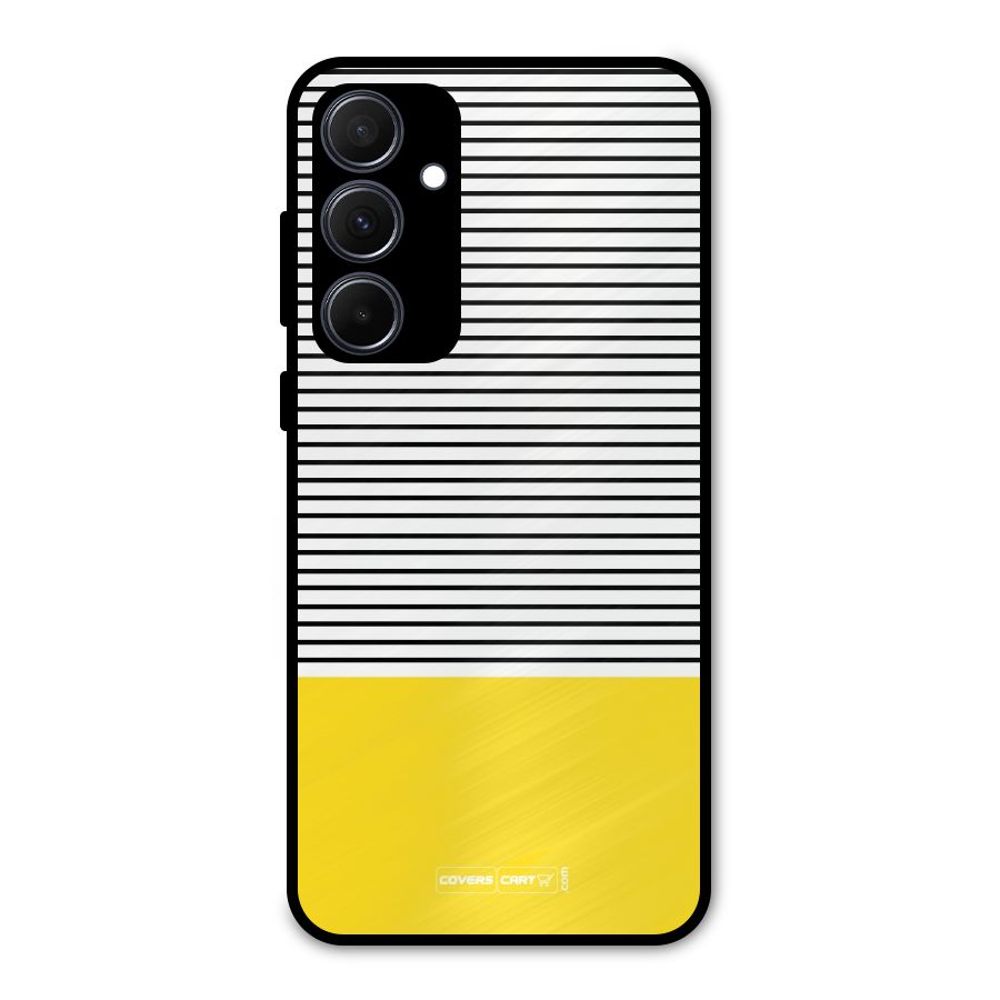Bright Yellow Stripes Metal Back Case for Galaxy A35