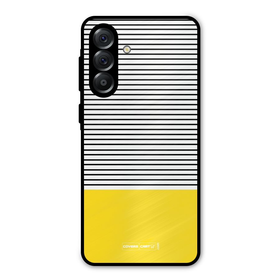 Bright Yellow Stripes Metal Back Case for Galaxy A36