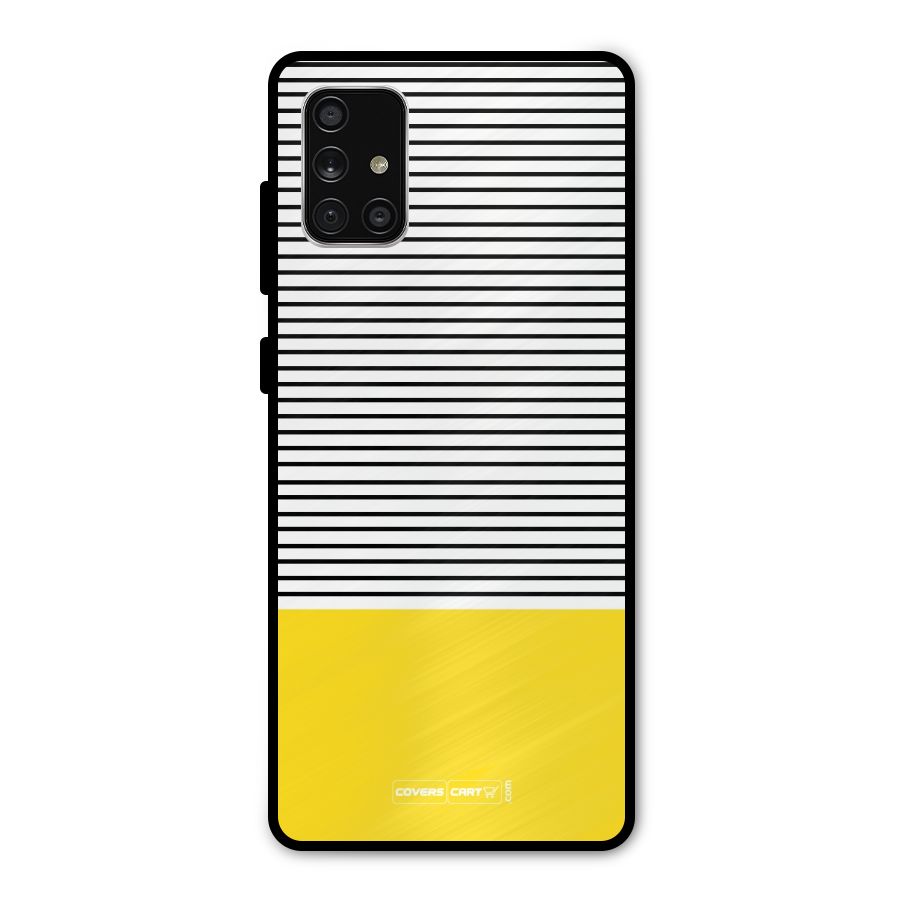 Bright Yellow Stripes Metal Back Case for Galaxy A71