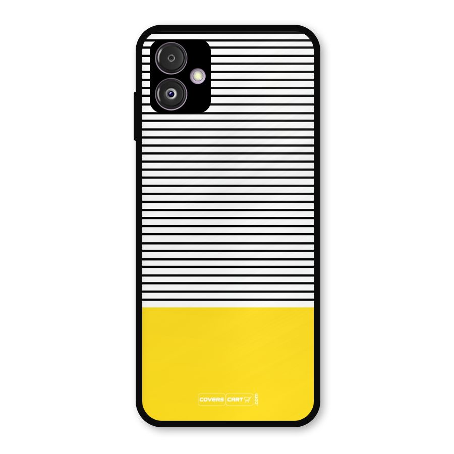 Bright Yellow Stripes Metal Back Case for Galaxy F14
