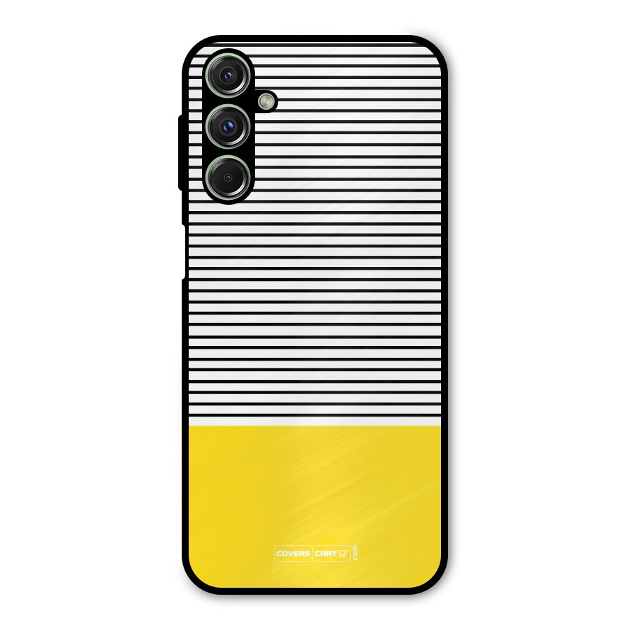 Bright Yellow Stripes Metal Back Case for Galaxy F34