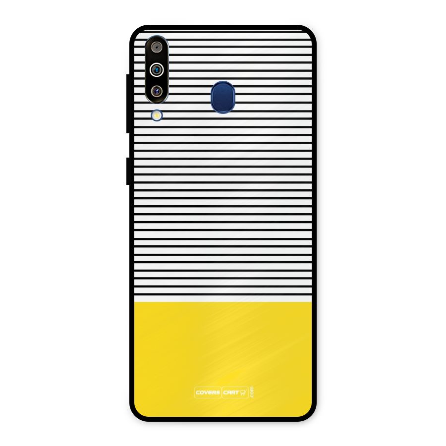 Bright Yellow Stripes Metal Back Case for Galaxy M30