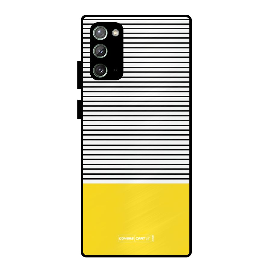 Bright Yellow Stripes Metal Back Case for Galaxy Note 20