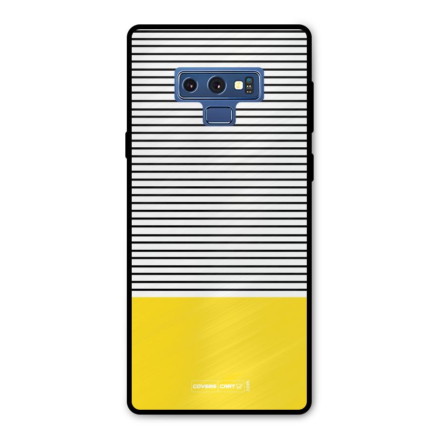 Bright Yellow Stripes Metal Back Case for Galaxy Note 9