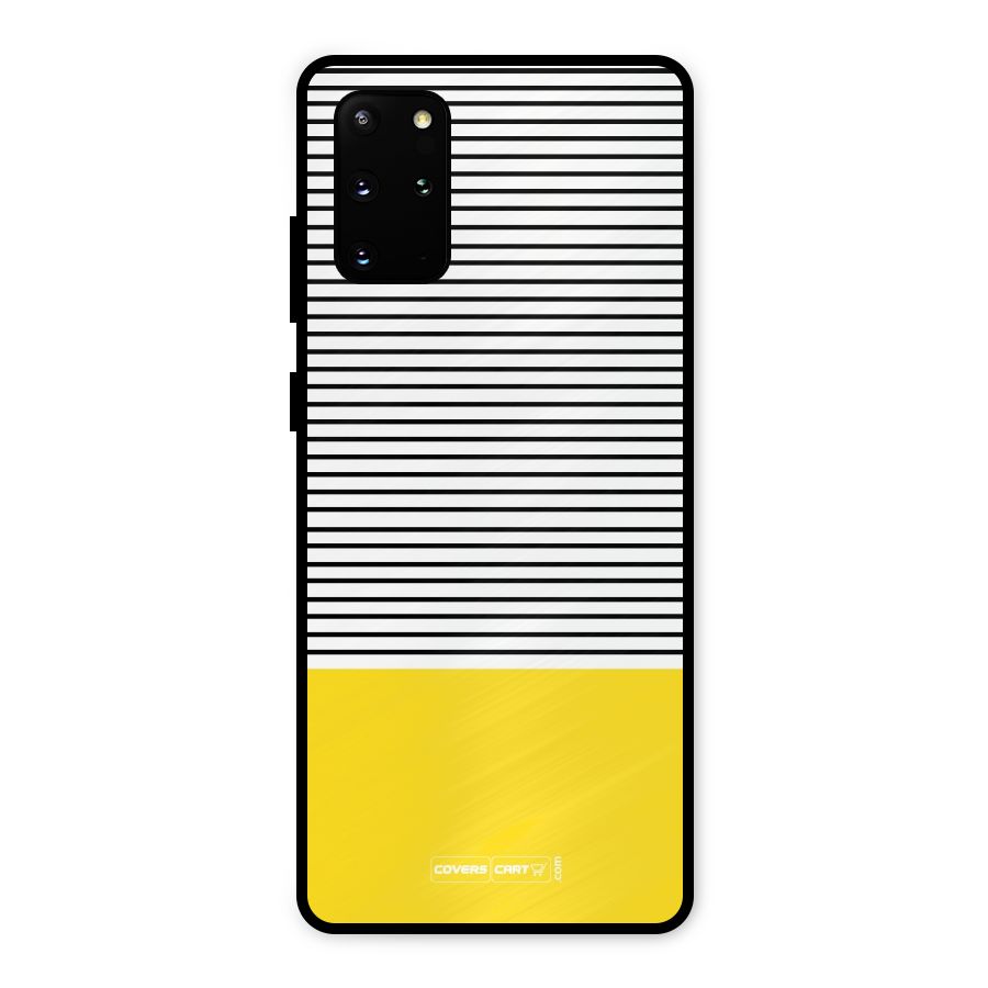 Bright Yellow Stripes Metal Back Case for Galaxy S20 Plus