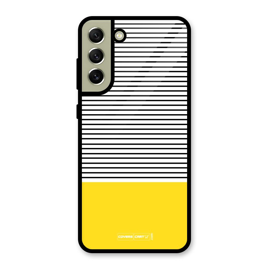 Bright Yellow Stripes Metal Back Case for Galaxy S21 FE 5G (2023)
