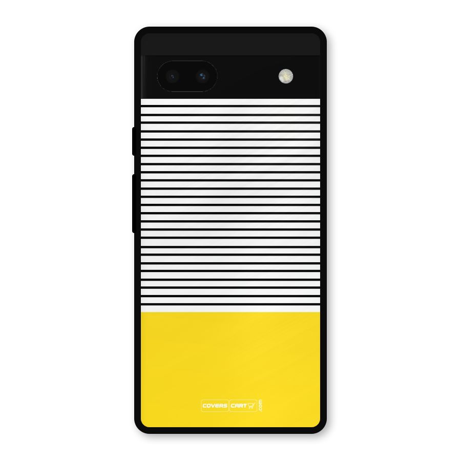 Bright Yellow Stripes Metal Back Case for Google Pixel 6a