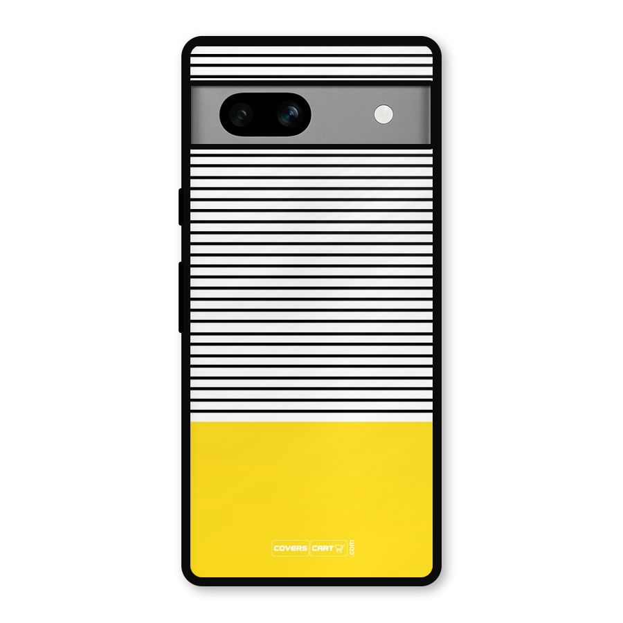 Bright Yellow Stripes Metal Back Case for Google Pixel 7a