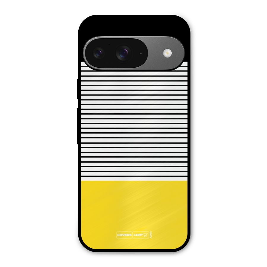 Bright Yellow Stripes Metal Back Case for Google Pixel 9