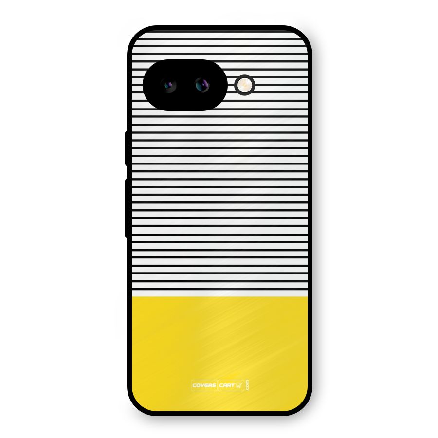 Bright Yellow Stripes Metal Back Case for Google Pixel 9a