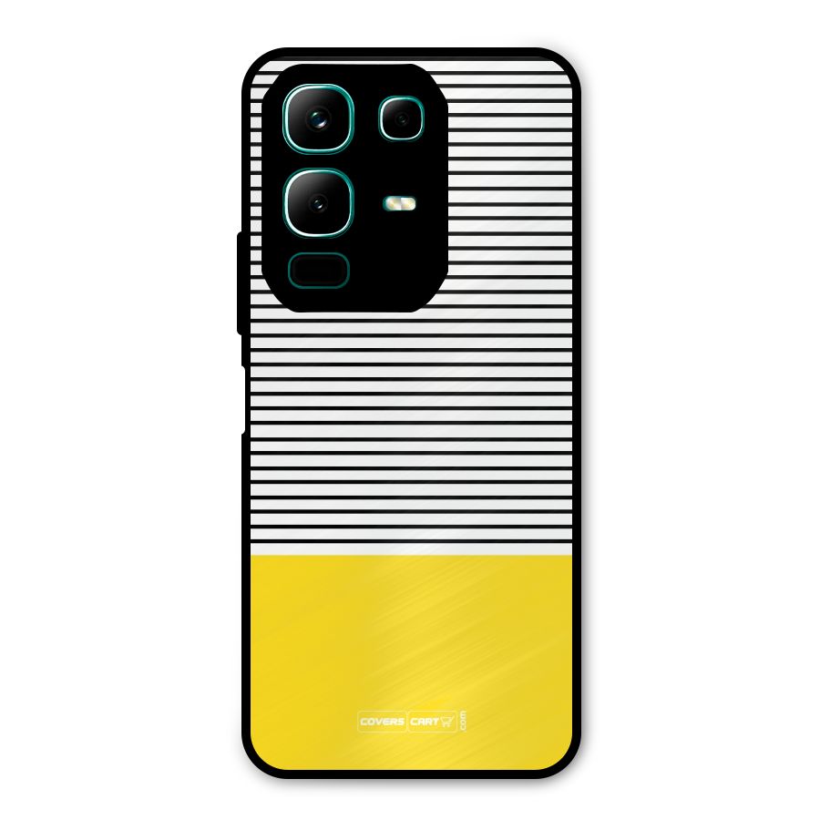 Bright Yellow Stripes Metal Back Case for Infinix Note 50x