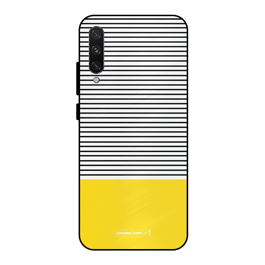 Bright Yellow Stripes Metal Back Case for Mi A3