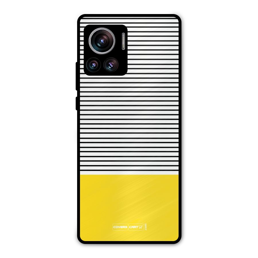 Bright Yellow Stripes Metal Back Case for Motorola Edge 30 Ultra