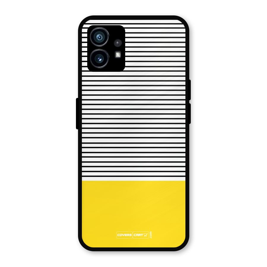 Bright Yellow Stripes Metal Back Case for Nothing Phone 1