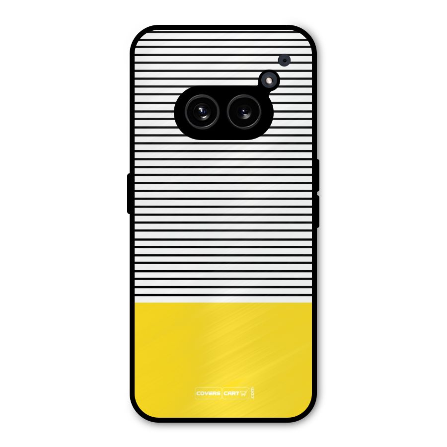 Bright Yellow Stripes Metal Back Case for Nothing Phone 2a Plus