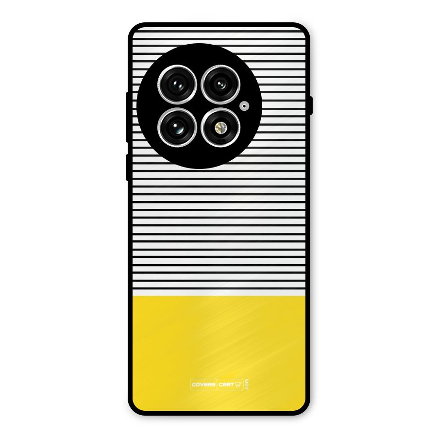 Bright Yellow Stripes Metal Back Case for OnePlus 13