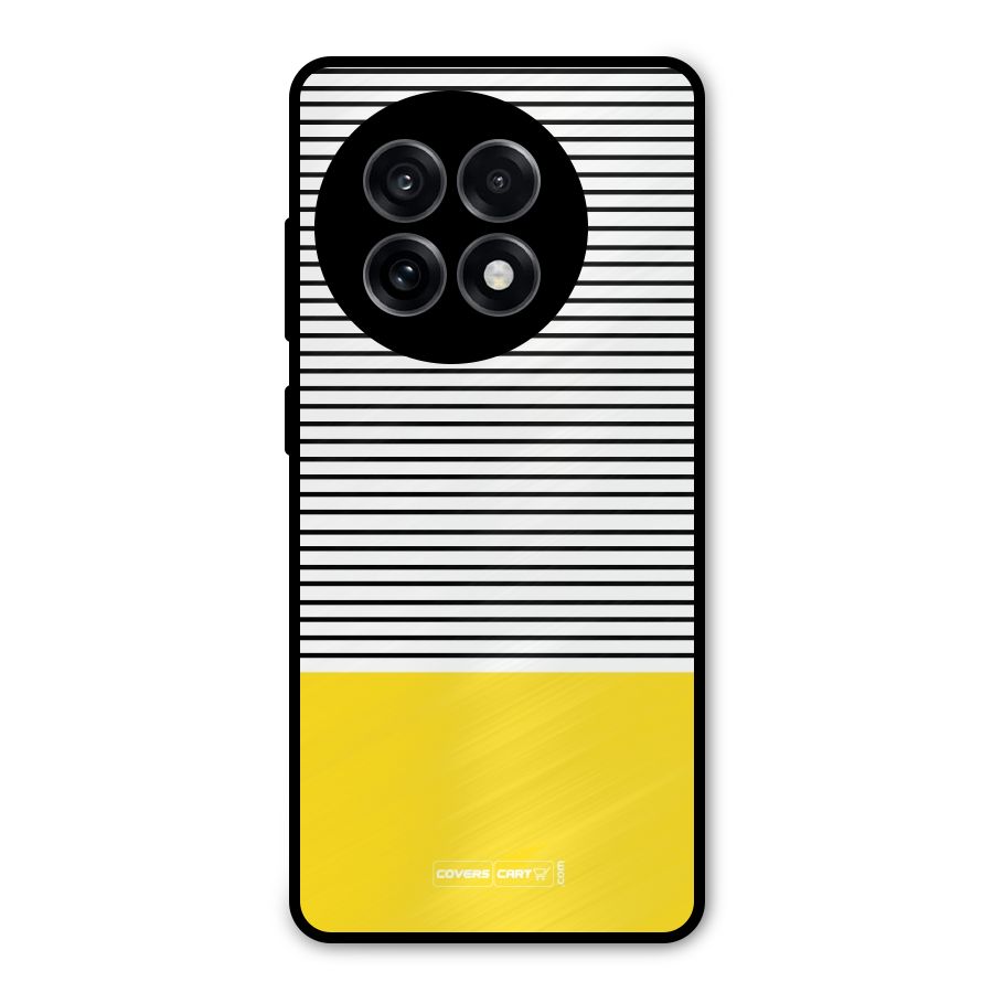 Bright Yellow Stripes Metal Back Case for OnePlus 13R