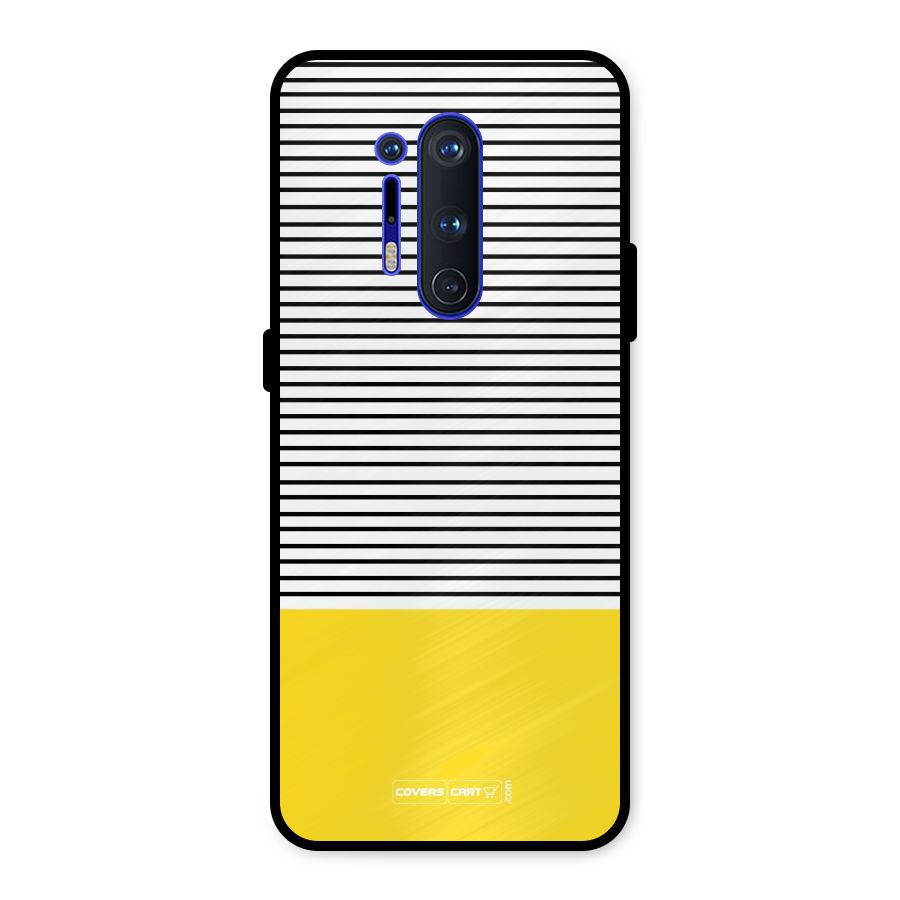 Bright Yellow Stripes Metal Back Case for OnePlus 8 Pro