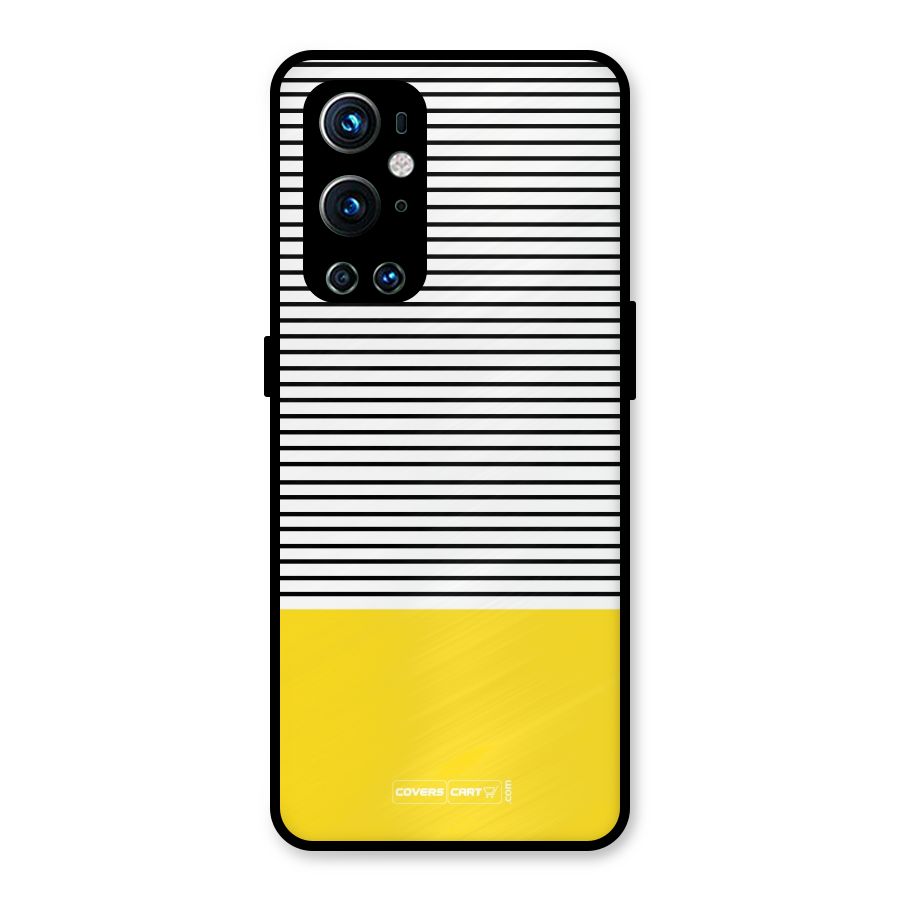 Bright Yellow Stripes Metal Back Case for OnePlus 9 Pro