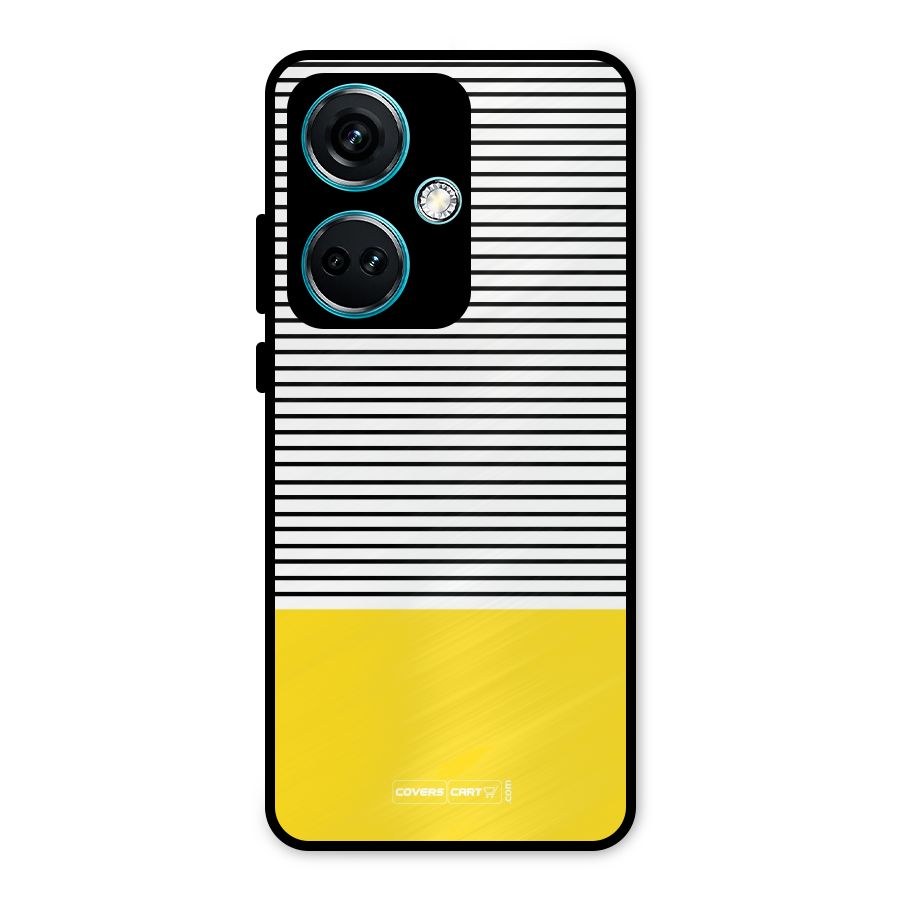 Bright Yellow Stripes Metal Back Case for OnePlus Nord CE 3 5G
