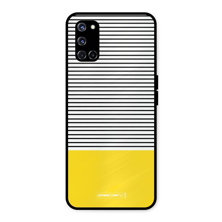 Bright Yellow Stripes Metal Back Case for Oppo A52