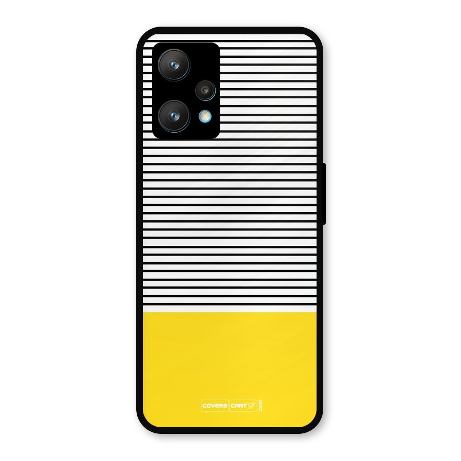 Bright Yellow Stripes Metal Back Case for Realme 9 Pro Plus 5G