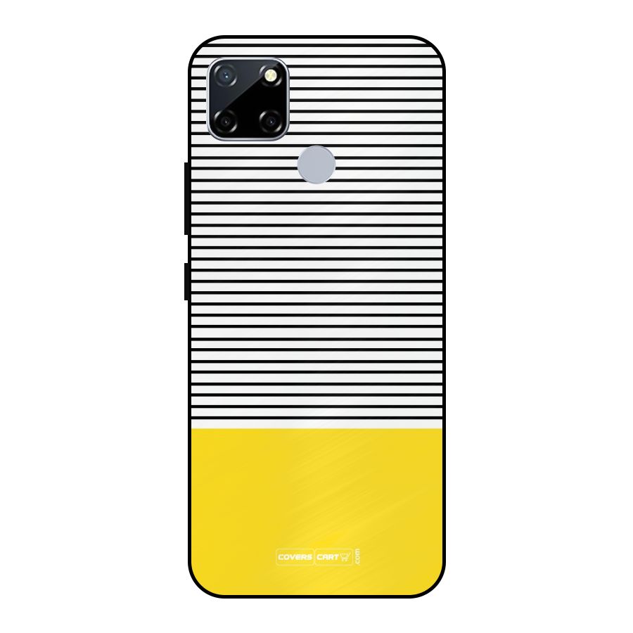 Bright Yellow Stripes Metal Back Case for Realme Narzo 30A