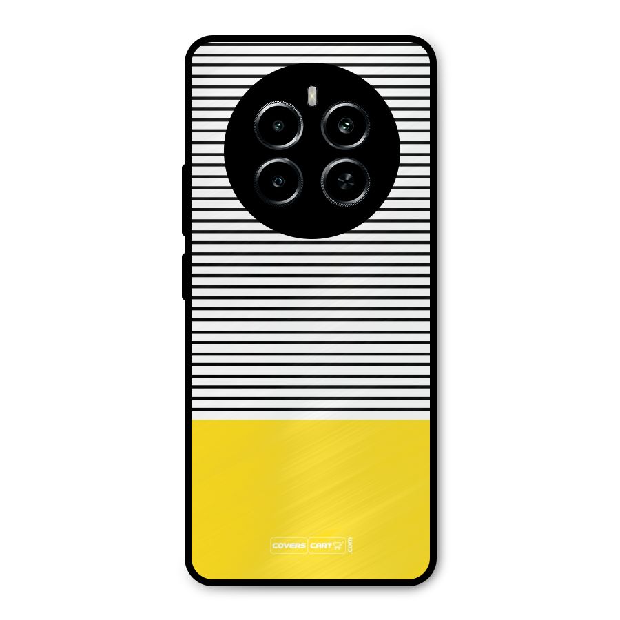 Bright Yellow Stripes Metal Back Case for Realme P1