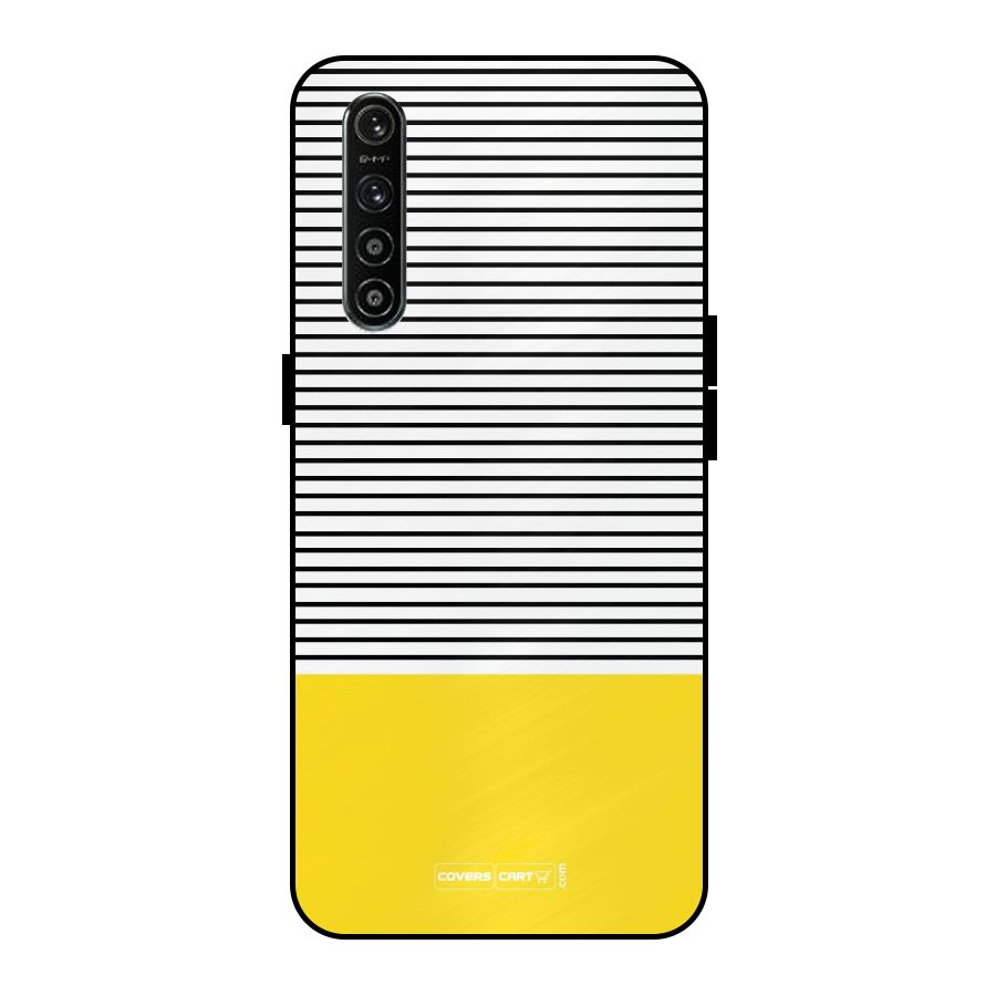 Bright Yellow Stripes Metal Back Case for Realme XT