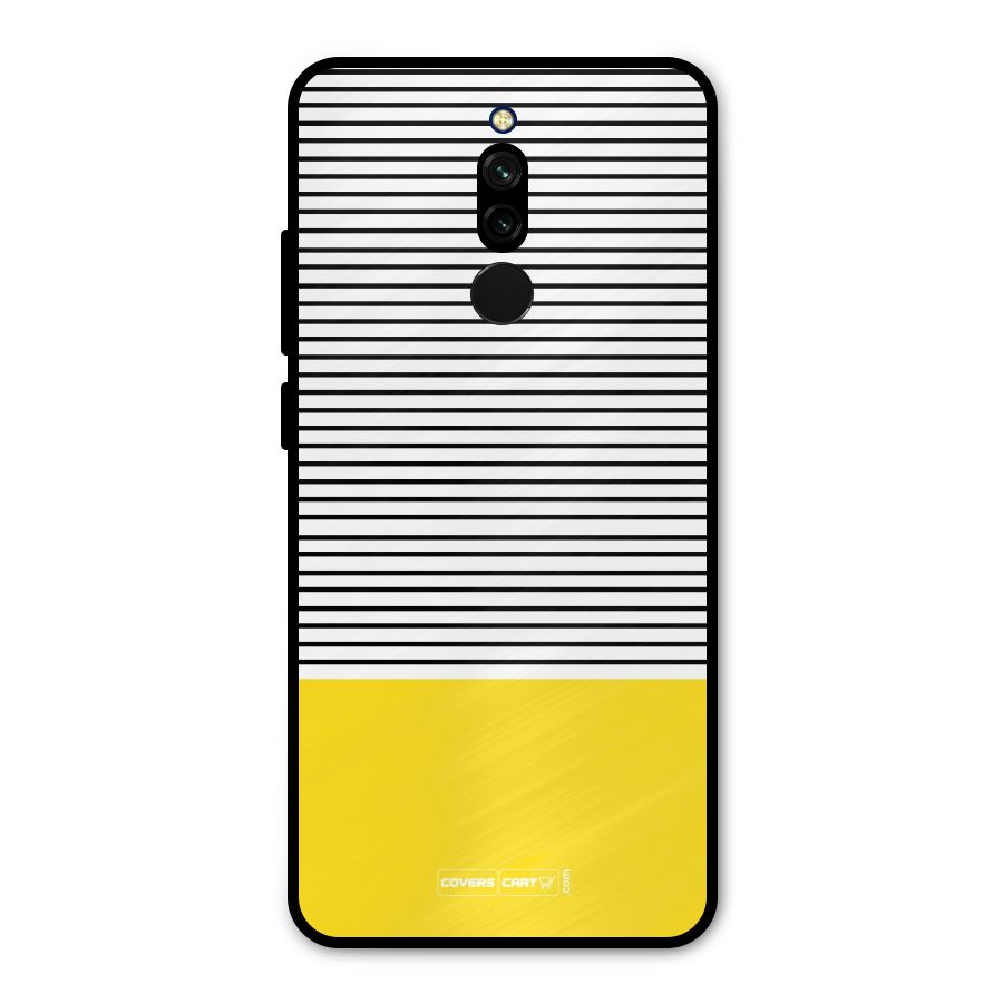 Bright Yellow Stripes Metal Back Case for Redmi 8