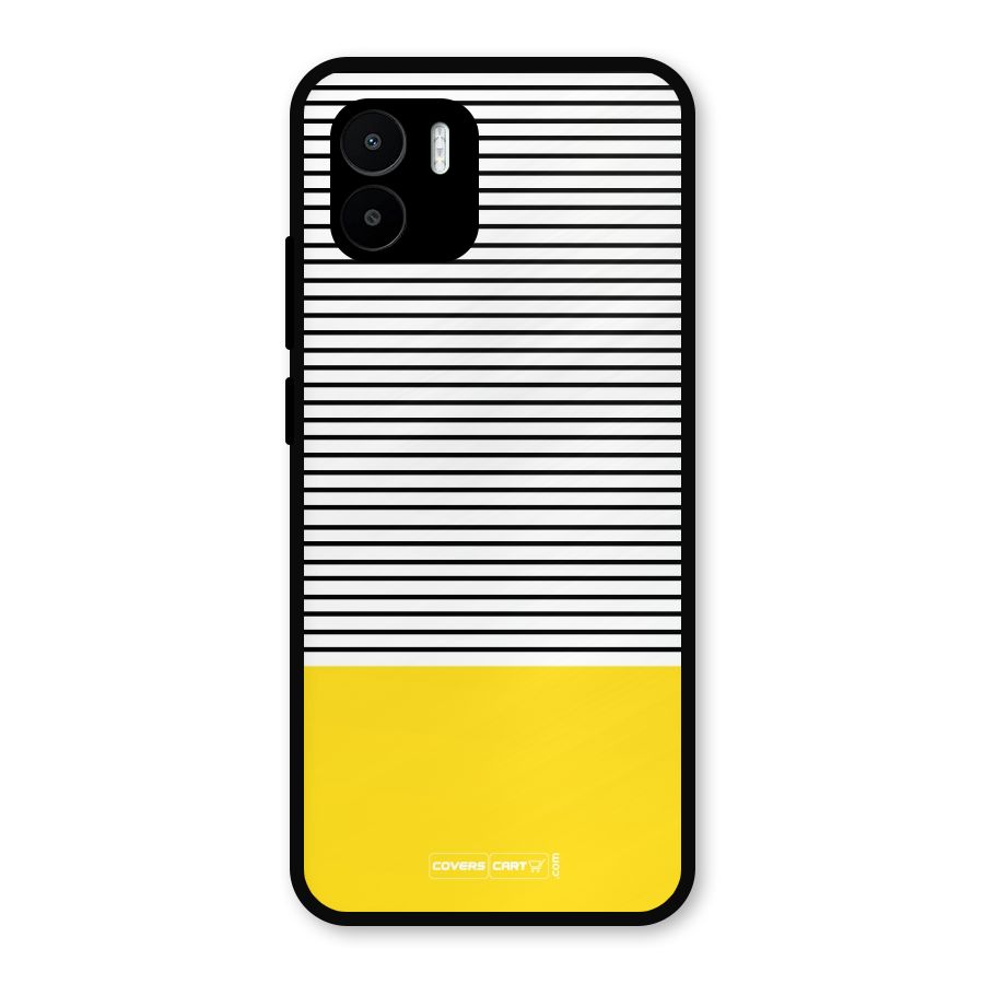 Bright Yellow Stripes Metal Back Case for Redmi A2
