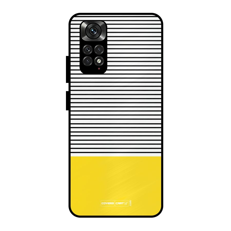 Bright Yellow Stripes Metal Back Case for Redmi Note 11 Pro Plus 5G