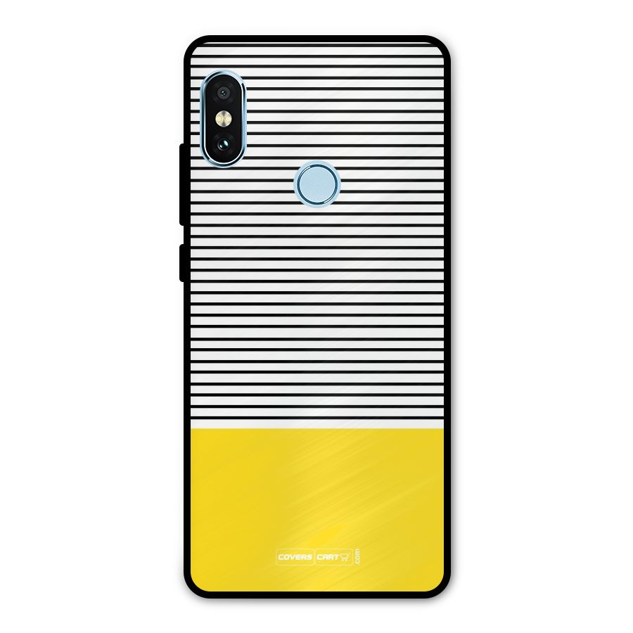 Bright Yellow Stripes Metal Back Case for Redmi Note 5 Pro