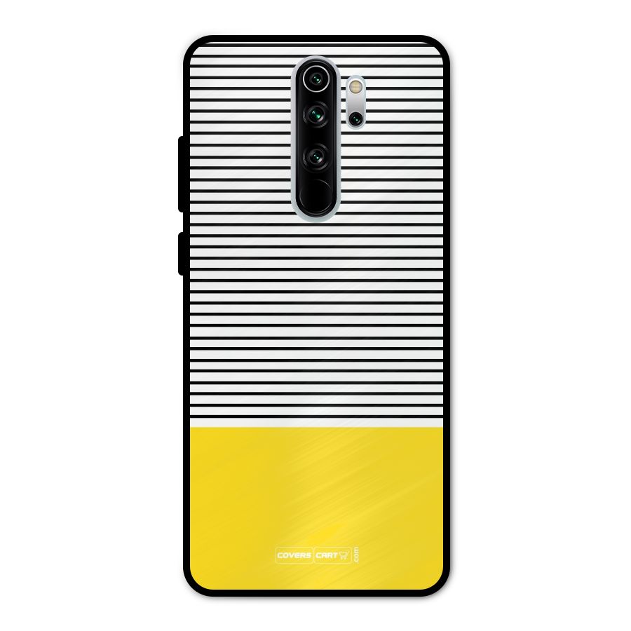 Bright Yellow Stripes Metal Back Case for Redmi Note 8 Pro