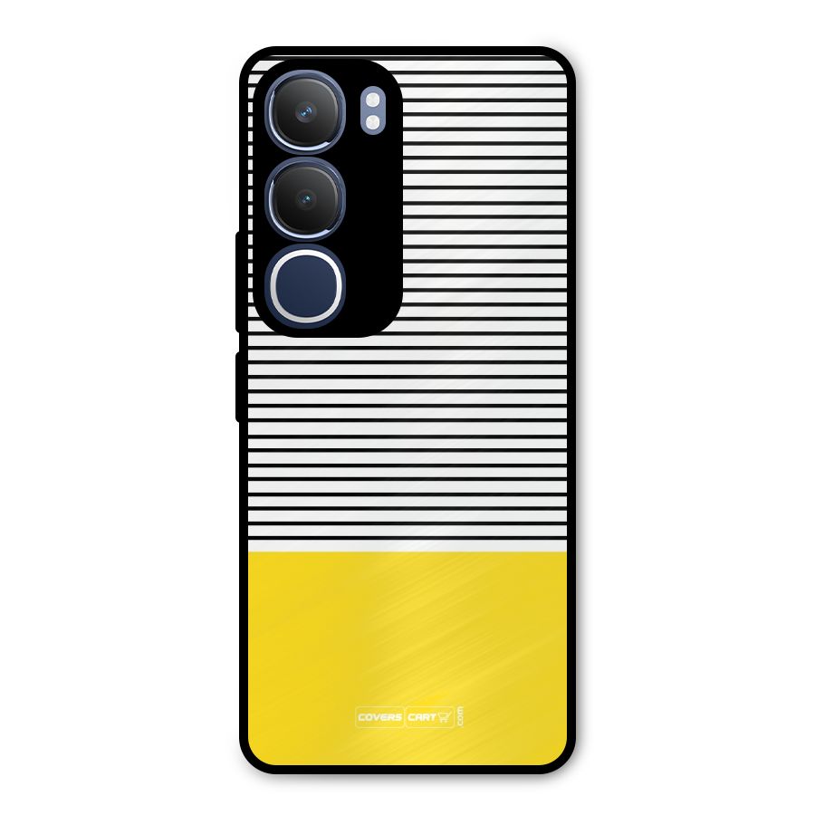 Bright Yellow Stripes Metal Back Case for Vivo Y29