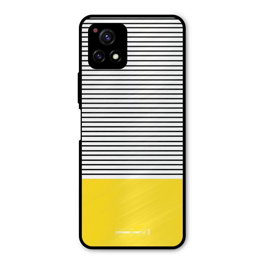Bright Yellow Stripes Metal Back Case for Vivo Y72 5G