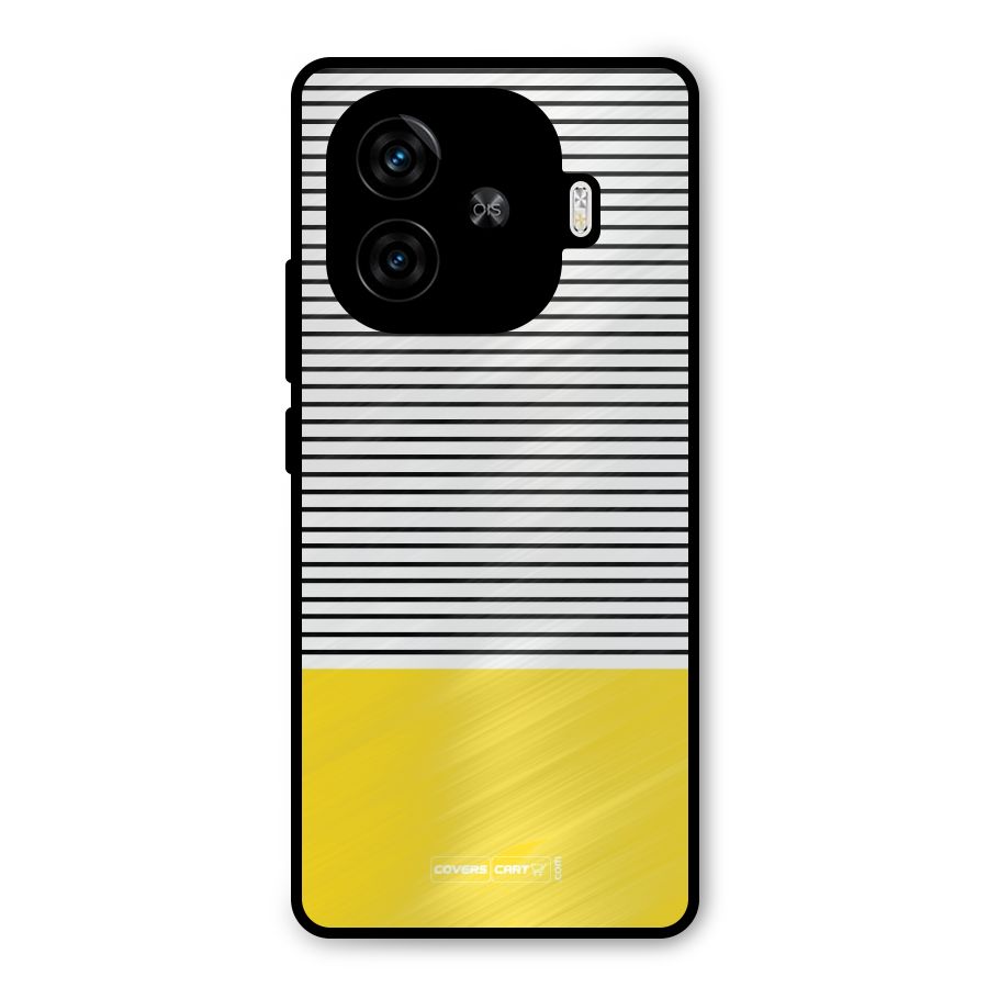 Bright Yellow Stripes Metal Back Case for iQOO Neo 10R