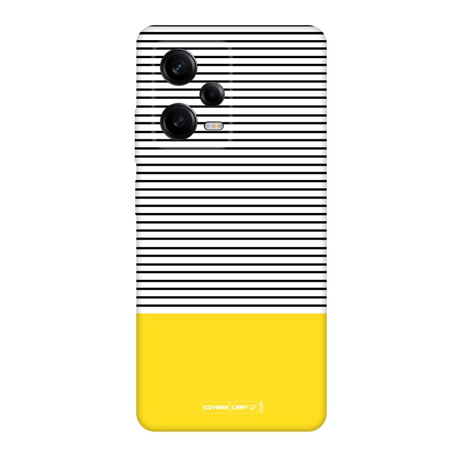 Bright Yellow Stripes Original Polycarbonate Back Case for Redmi Note 12 Pro
