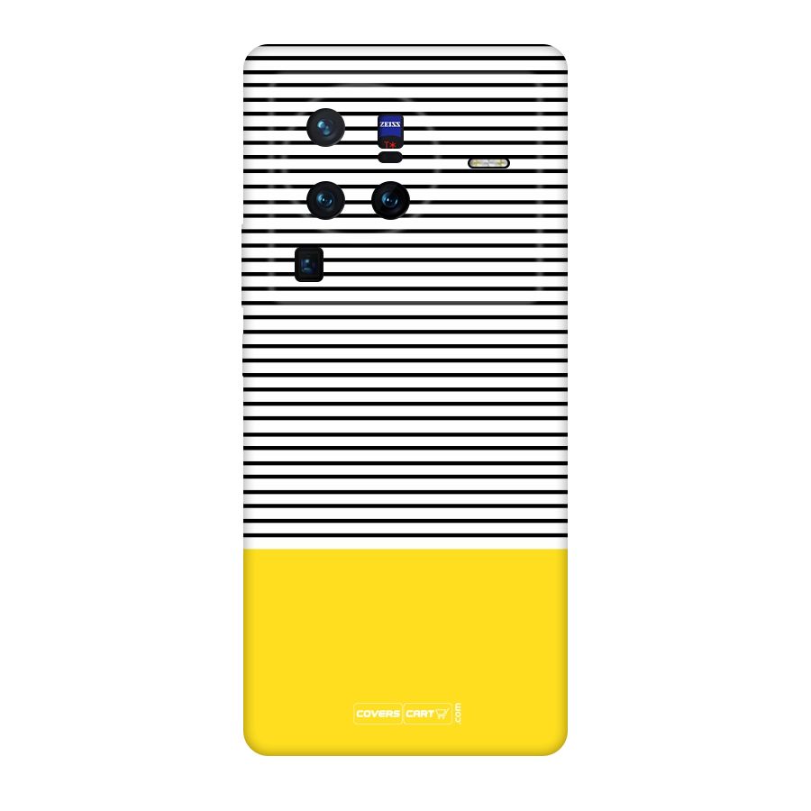 Bright Yellow Stripes Original Polycarbonate Back Case for Vivo X80