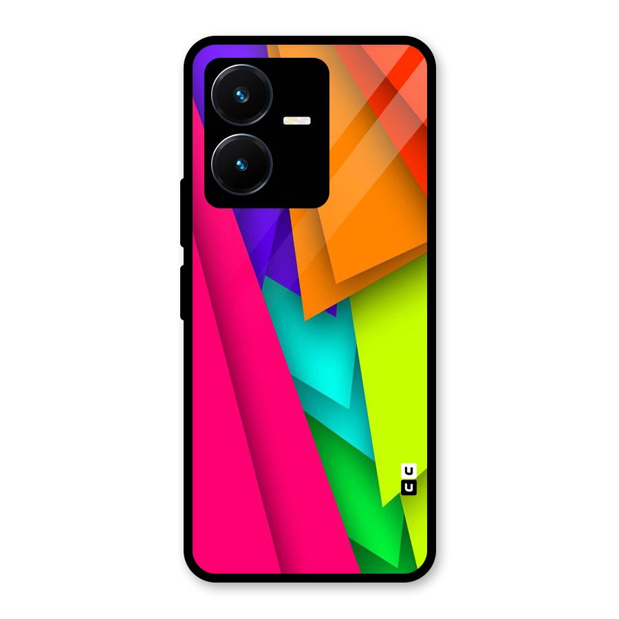 Bring In Colors Glass Back Case for Vivo Y22s