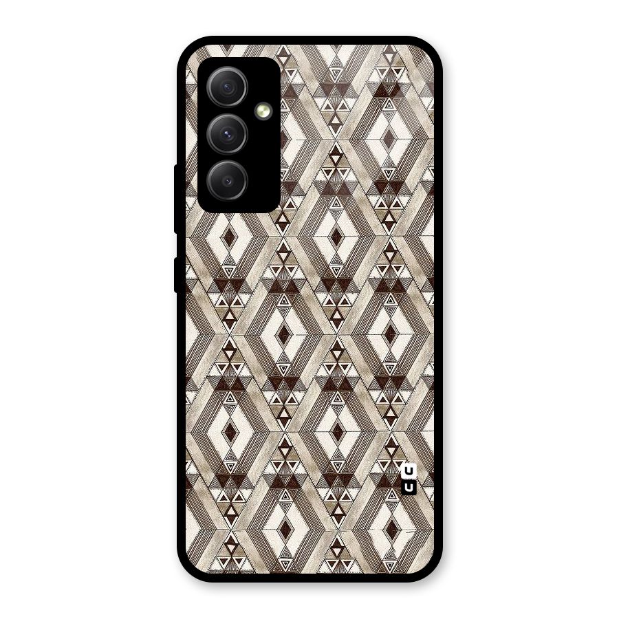 Brown Abstract Design Glass Back Case for Galaxy A34