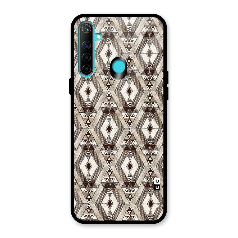 Brown Abstract Design Glass Back Case for Realme Narzo 10