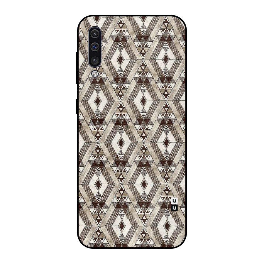 Brown Abstract Design Metal Back Case for Galaxy A30s