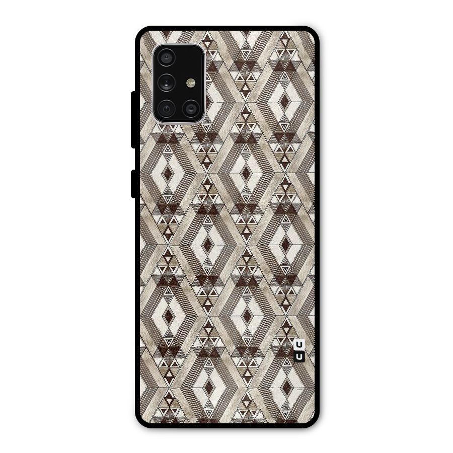 Brown Abstract Design Metal Back Case for Galaxy A71