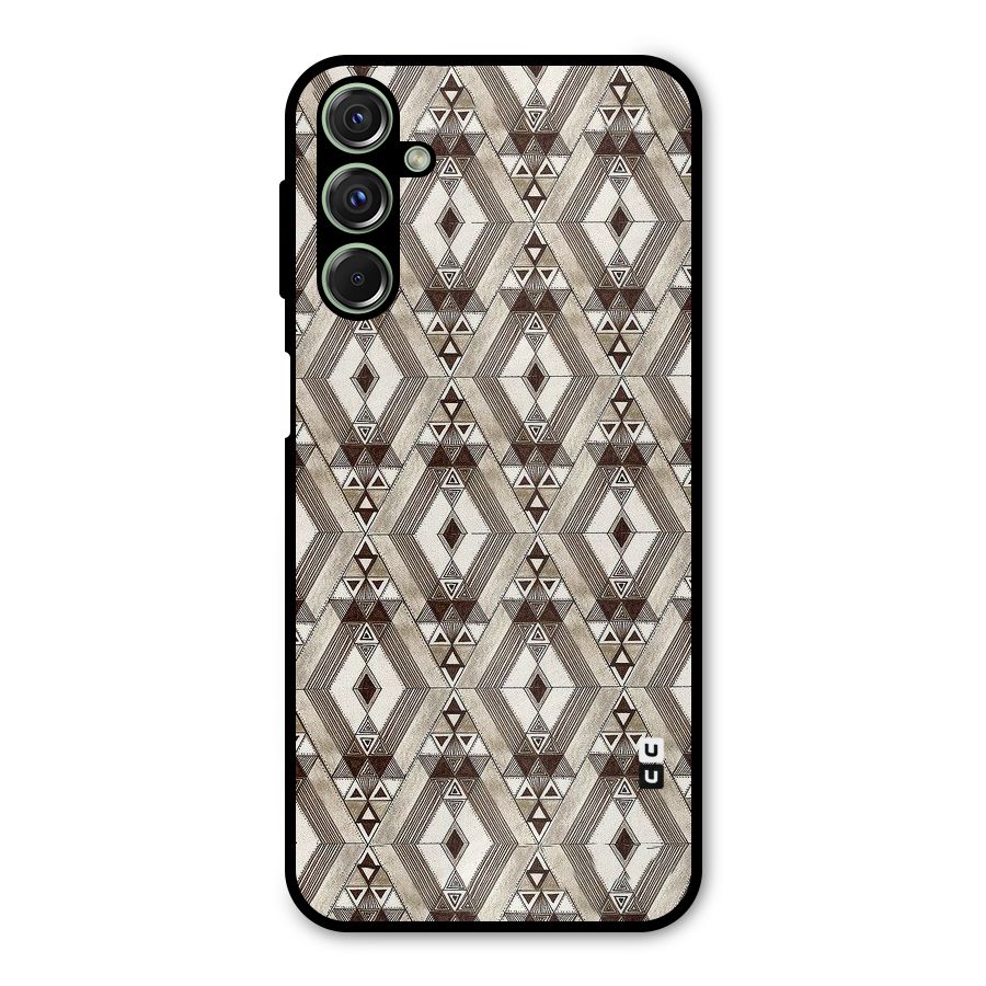 Brown Abstract Design Metal Back Case for Galaxy M34